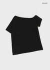 Sovereign Asymmetrical Off-shoulder Short Sleeve Tee