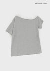 Sovereign Asymmetrical Off-shoulder Short Sleeve Tee