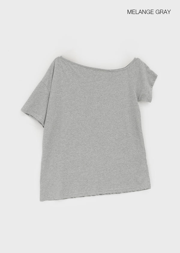Sovereign Asymmetrical Off-shoulder Short Sleeve Tee