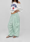 Pzen Printed Off-shoulder Short-sleeve Tee