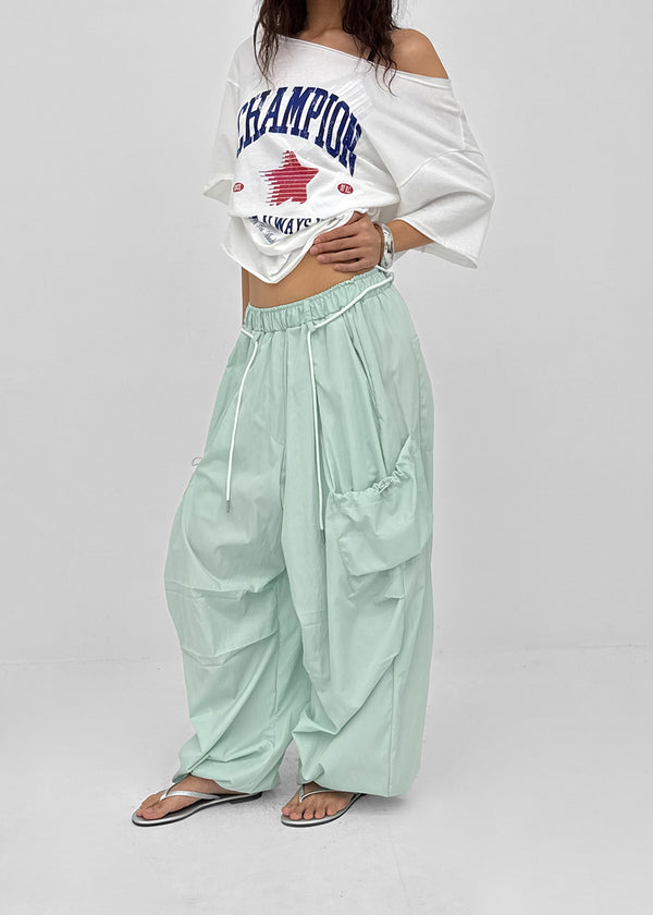 Pzen Printed Off-shoulder Short-sleeve Tee