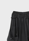 Pink Nylon Cargo Elastic Pants