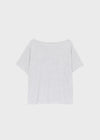 Pzen Printed Off-shoulder Short-sleeve Tee