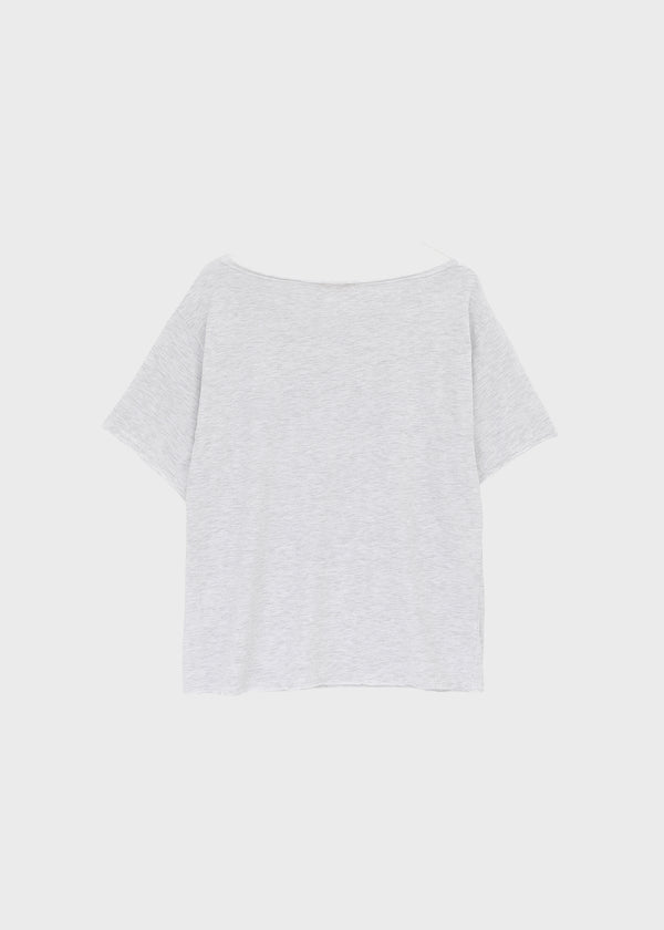 Pzen Printed Off-shoulder Short-sleeve Tee