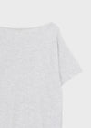 Pzen Printed Off-shoulder Short-sleeve Tee