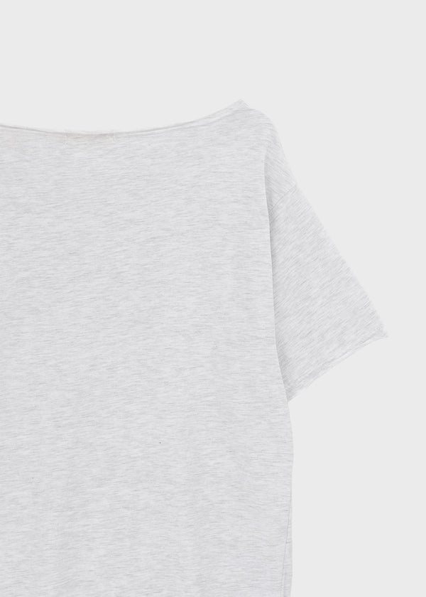 Pzen Printed Off-shoulder Short-sleeve Tee