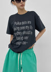 Ducks Dot Lettering Short Sleeve T-shirt