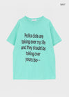 Ducks Dot Lettering Short Sleeve T-shirt