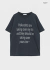 Ducks Dot Lettering Short Sleeve T-shirt