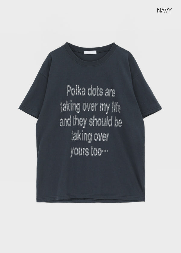 Ducks Dot Lettering Short Sleeve T-shirt