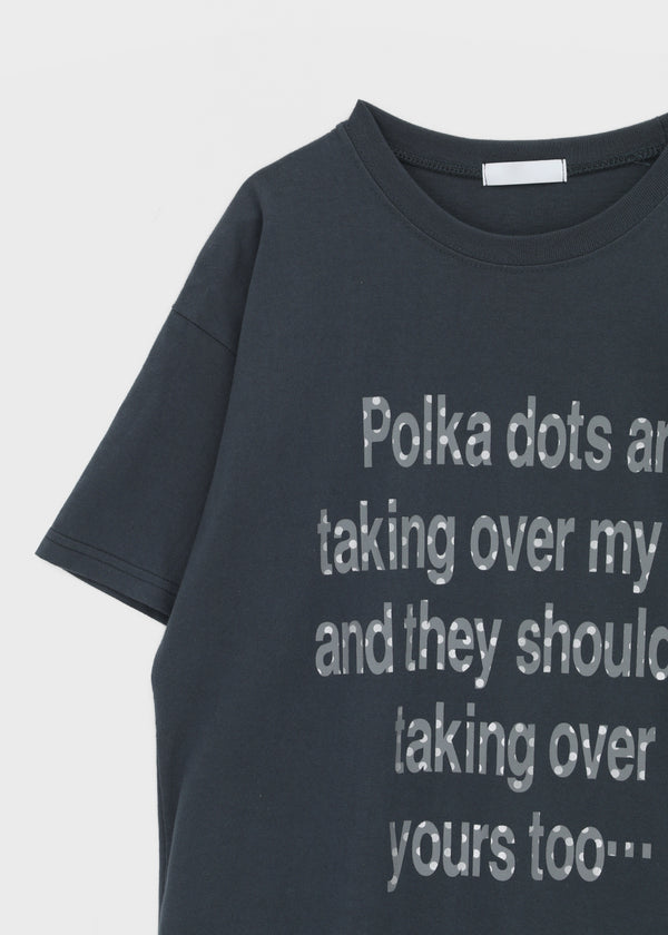 Ducks Dot Lettering Short Sleeve T-shirt