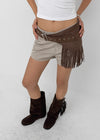 Melt Tassel Suede Mid-calf Boots