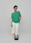 Dash Beads Strap Halter Short Sleeve Tee
