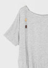 Dash Beads Strap Halter Short Sleeve Tee