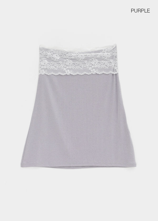 Bones Lace Midi Skirt