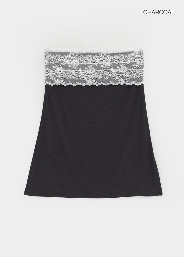 Bones Lace Midi Skirt