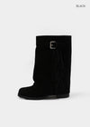 Melt Tassel Suede Mid-calf Boots