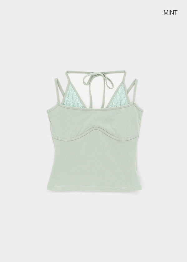 Robf Lace Layered Sleeveless