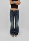 Flon Low-waist Bootcut Denim Pants