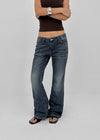 Flon Low-waist Bootcut Denim Pants