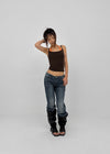 Flon Low-waist Bootcut Denim Pants