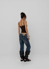 Flon Low-waist Bootcut Denim Pants