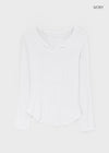 Mauvetee Backless Long-sleeve Shirt