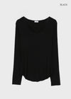 Mauvetee Backless Long-sleeve Shirt