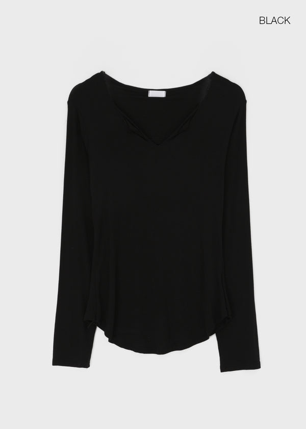 Mauvetee Backless Long-sleeve Shirt