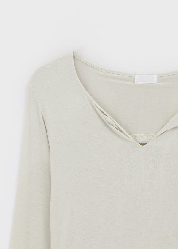 Mauvetee Backless Long-sleeve Shirt
