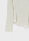 Mauvetee Backless Long-sleeve Shirt