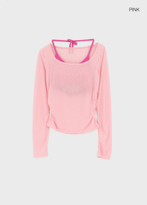 K-dump Set - Summer Long Sleeve T-shirt, Bra Top