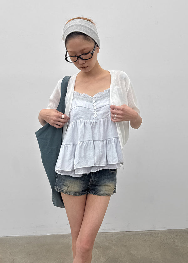 Killing Button Sleeveless Blouse