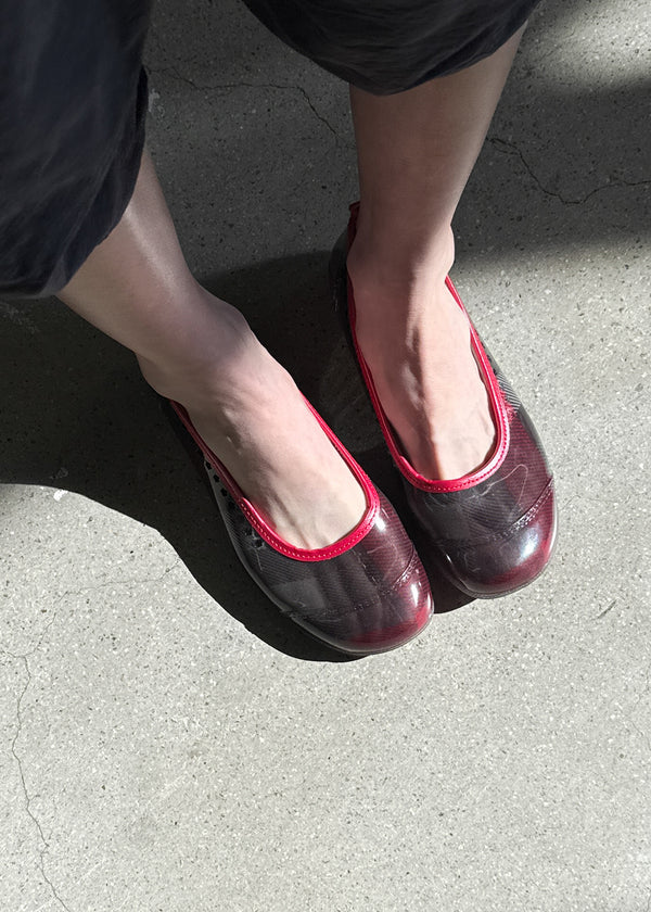 Kugan Check Rain Flat Shoes