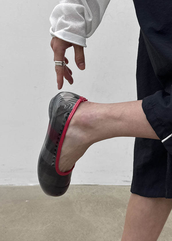 Kugan Check Rain Flat Shoes