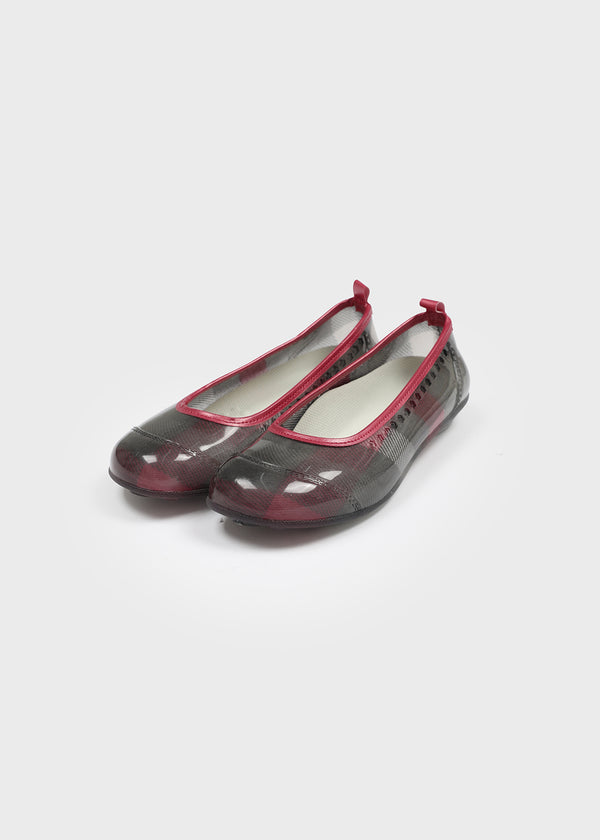 Kugan Check Rain Flat Shoes