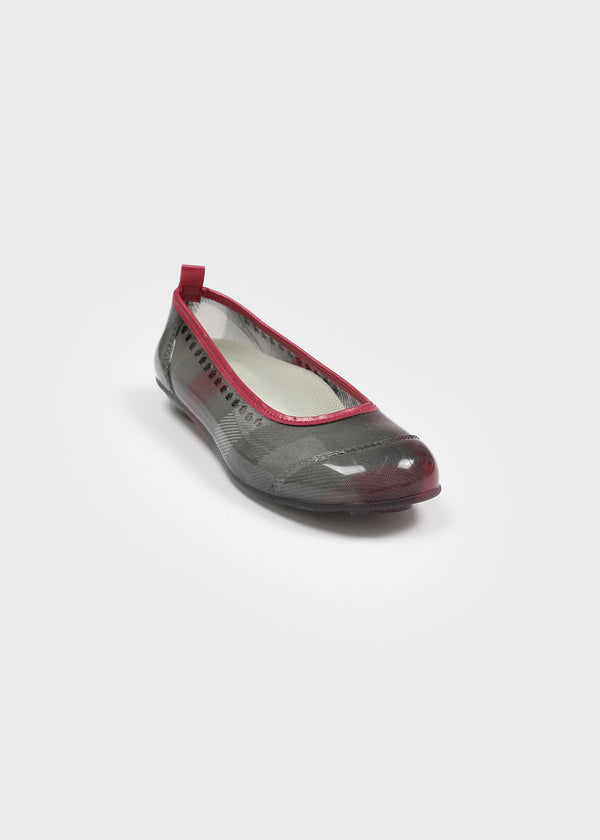 Kugan Check Rain Flat Shoes
