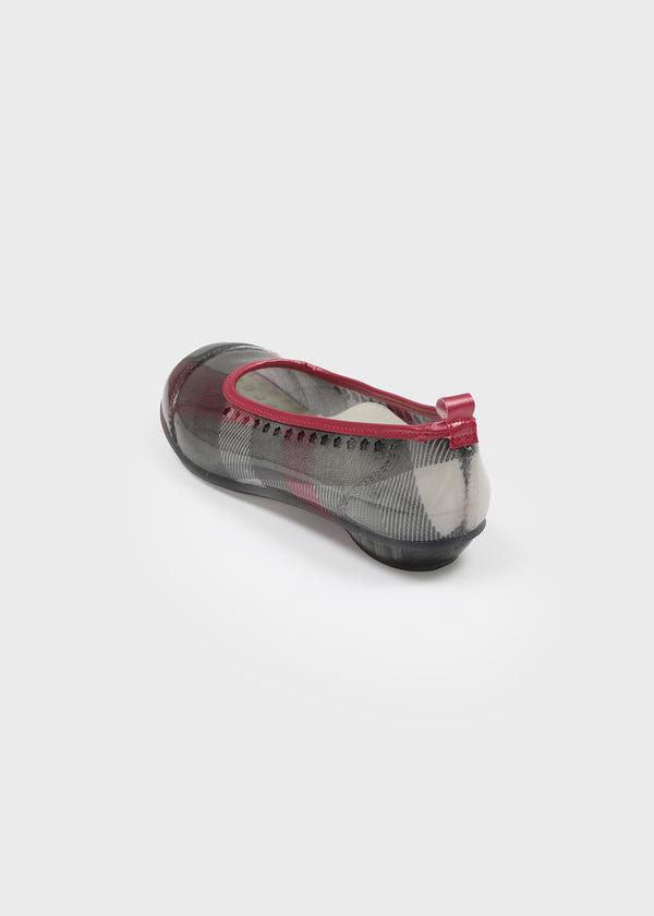 Kugan Check Rain Flat Shoes