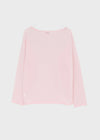 Srento Off-shoulder Knit Long-sleeve T-shirt (40% Linen)