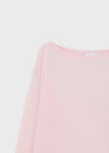 Srento Off-shoulder Knit Long-sleeve T-shirt (40% Linen)