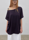 Dermal Loose Fit Off-shoulder Short Sleeve Tee