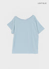 Dermal Loose Fit Off-shoulder Short Sleeve Tee