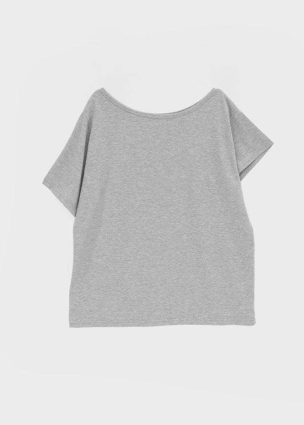 Dermal Loose Fit Off-shoulder Short Sleeve Tee