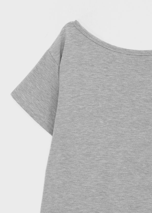 Dermal Loose Fit Off-shoulder Short Sleeve Tee