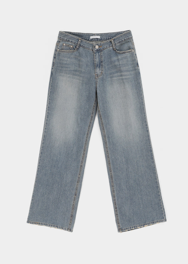 Lot Low-waist Wide Denim Pants
