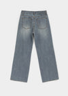 Lot Low-waist Wide Denim Pants