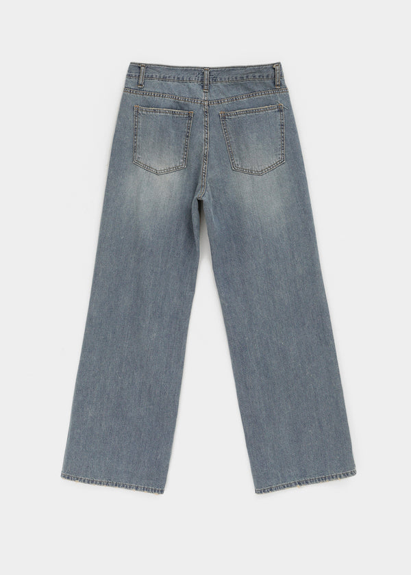 Lot Low-waist Wide Denim Pants