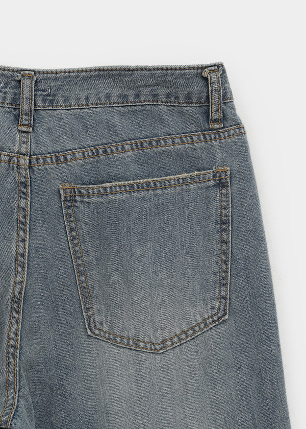 Lot Low-waist Wide Denim Pants