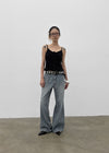 Lot Low-waist Wide Denim Pants