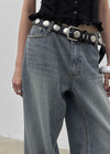 Lot Low-waist Wide Denim Pants